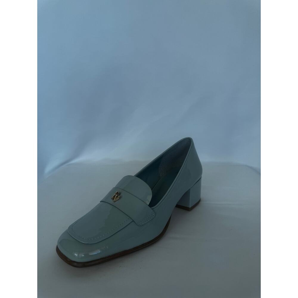 Frances Valentine Twiggy Light Blue Patent Loafer 8.5 - Picture 3 of 10